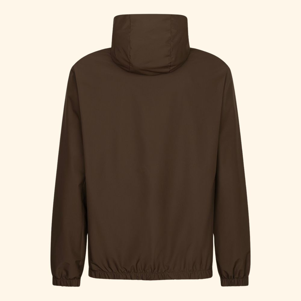 Mocha Brown Hooded Blend Jacket